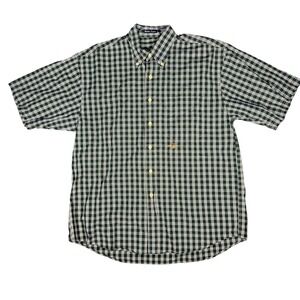 Vintage GANT Mens Plaid Short Sleeve Button Down Shirt  Large